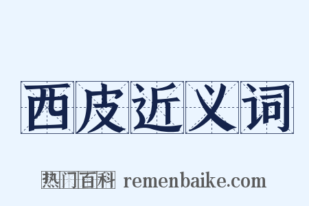 西皮近义词是什么意思的图片